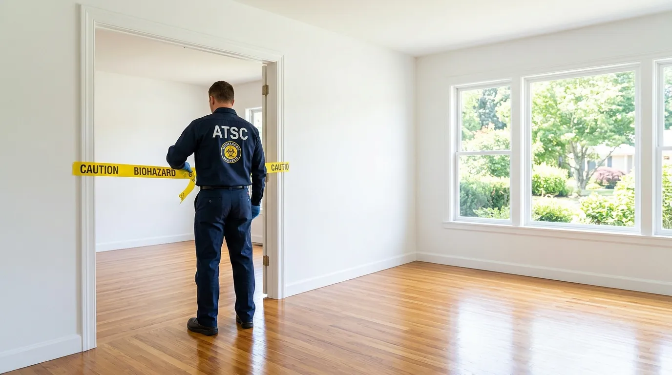Certified biohazard cleanup crew performing Crime Scene Cleanup in El Cerrito Corona